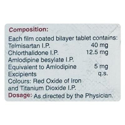 TELMA ACT 40/5/12.5 Tablet 15's - Hypertension-Ana