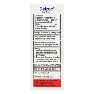 DELZOC Eye Drops 5ml - Glaucoma-Ant
