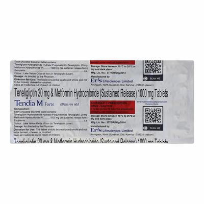 TENDIA M FORTE Tablet 15's - Diabetes-Ant