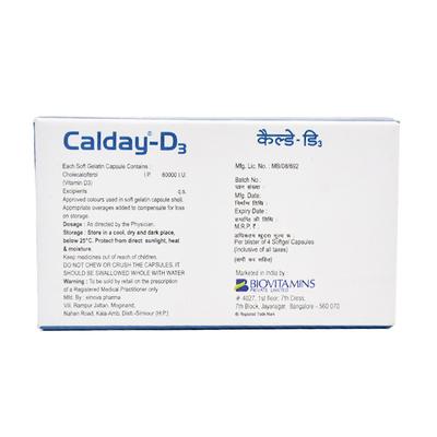 CALDAY D3 Capsule 4's - Supplements-Vit
