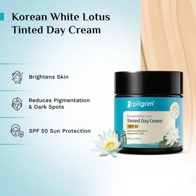 Pilgrim White Lotus Day Cream SPF 50 100 gm - Day Cream