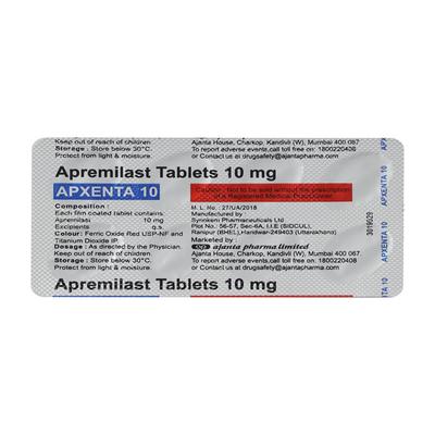 APXENTA 10mg Tablet 10's - Psoriasis/Seborrhea/Ichthyosis-Pso