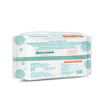 Buddsbuddy Cucumber Based Skincare Baby Wet Wipes 80's - Diapers & Wipes