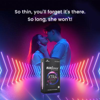 Manforce Xtra Passion Condoms 3's - Plain/Flavoured Condoms