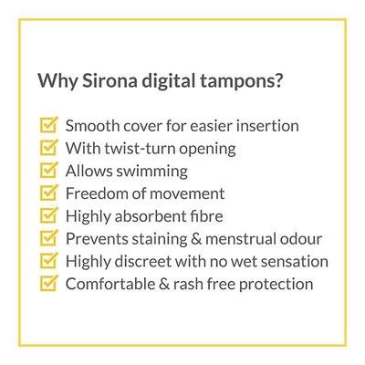 Sirona Worry-Free Periods Tampons - Heavy Flow 12's - Tampons