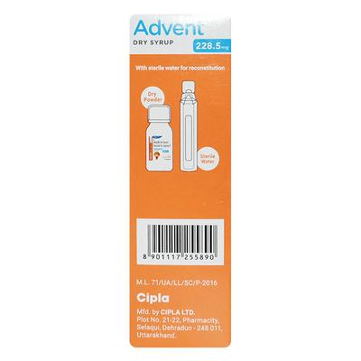 ADVENT TANGY ORANGE FLAVOUR 228.5mg Dry Syrup 30ml - Bacterial Infections-Pen