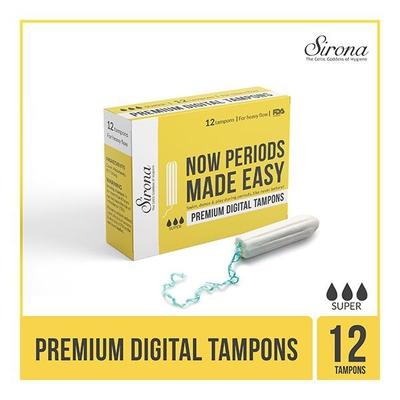 Sirona Worry-Free Periods Tampons - Heavy Flow 12's - Tampons