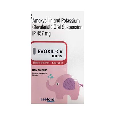EVOXIL CV DUOS BANANA & MIX FRUIT FLAVOUR Dry Syrup 30ml - Bacterial Infections-Pen