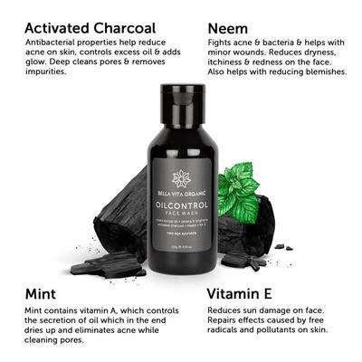 Bella Vita Organic Oil Control Face Wash 115 ml - Face Wash & Cleansers