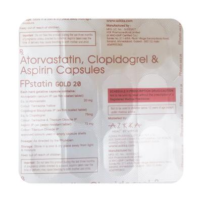 FPSTATIN GOLD 20 Capsule 15's - High Cholesterol-Dys