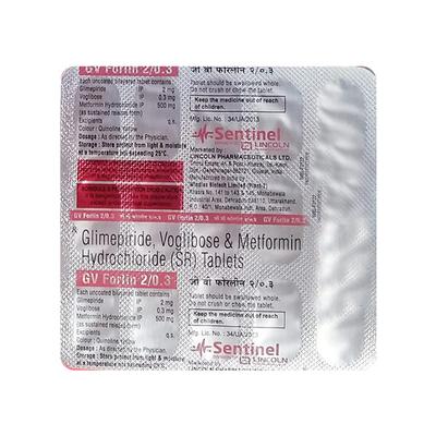 GV FORLIN 2/0.3 Tablet 15's - Diabetes-Ant