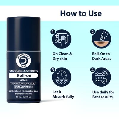 Dermistry Underarms Lightening Roll On Serum 50 ml - Deodorants/Roll-Ons