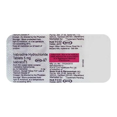 Ivabratco 5mg Tablet 10'S - Angina