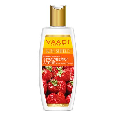 Vaadi Herbals Strawberry Scrub Lotion With Walnut Grains 350 ml - Face Scrubs