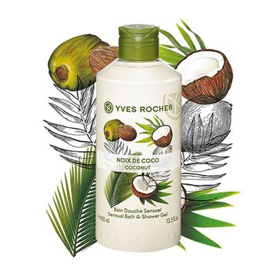 Yves Rocher Sensual Bath & Shower Gel Coconut 400 ml - Shower Gels & Body Wash