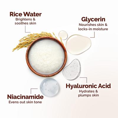 Mamaearth Rice Dewy Bright Face Pack with Rice Water & Niacinamide for Glass Skin 200 gm - Face Packs