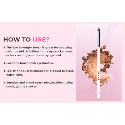 Plume P19 Eyeshadow Pencil or Smudger Brush 1's - Face Brush