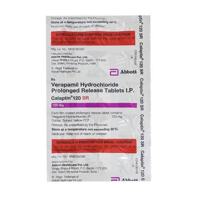 CALAPTIN 120 SR Tablet 15's - Hypertension-Cal