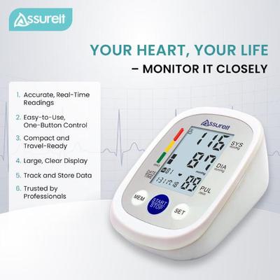 Assureit Fully Automatic Digital Blood Pressure Monitor 1's - Blood Pressure Monitor Device