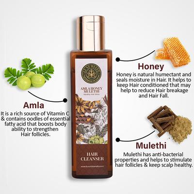 Luxuriate Amla Honey Hair Cleanser Shampoo for Hair Fall Control and Healthy Scalp Hair 200 ml - Shampoos