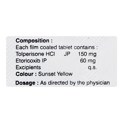 TOLPEVAC ET Tablet 10's - Muscle Spasm-Mus