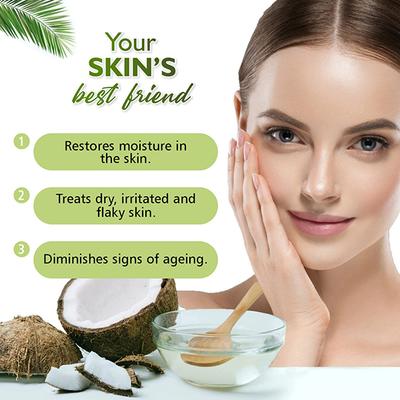 The Beauty Sailor Pure Coconut Oil, Cold Pressed Virgin Coconut Oil for Hair Growth and Skin 200 ml - Hair Oils