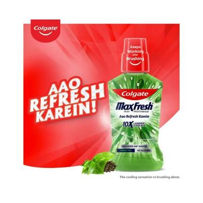 Colgate-Palmolive, Colgate Plax Antibacterial Mouthwash, 24/7 Fresh Breath with Natural tea extracts(Fresh Tea) 500 ml - Mouthwash