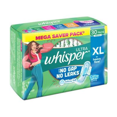 Whisper Ultra Clean Sanitary Pads (XL) 30's - Sanitary Napkins