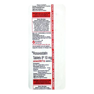 Advastat 10Mg Tablet 10's - High Cholesterol-Dys