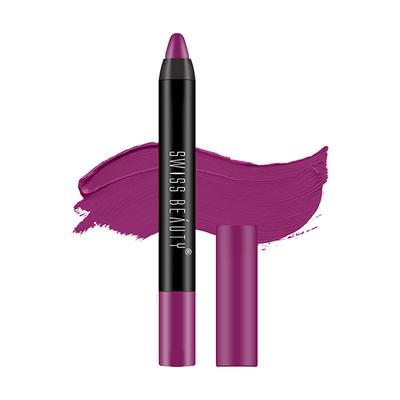 Swiss Beauty Stay On Lip Crayon - (8 Plum Pick) 3.5gm - Lipsticks