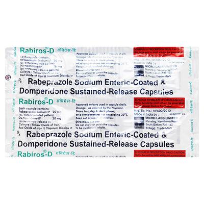 Rabiros D Capsule 10'S - Ulcer/Reflux/Flatulence-Aaa