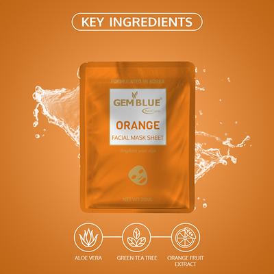 Gemblue Biocare Orange Facial Mask Sheet 20 ml - Sheet Masks