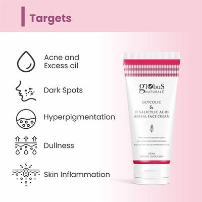 Globus Naturals Silk Touch Body Care Combo Daily Moisturizing Body Lotion and Glycolic Face Cream 200 gm - Creams, Lotions & Oils