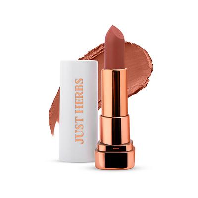 Just Herbs Long Stay Relaxed Matte Lipstick Shea Butter + Jojoba Oil Jhrm 06 (Nude Play) 4gm - Lipsticks