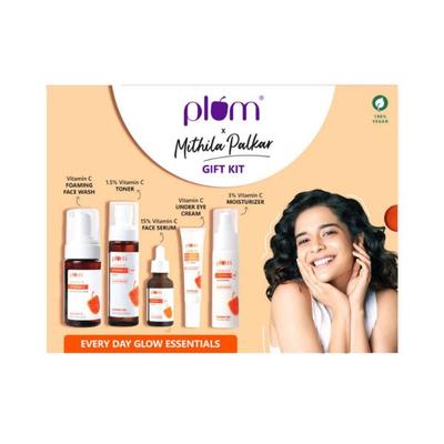 Plum Every Day Glow Essentials Mithila Palkar Gift Kit For Glowing Skin All Skin Types 345 gm - Others