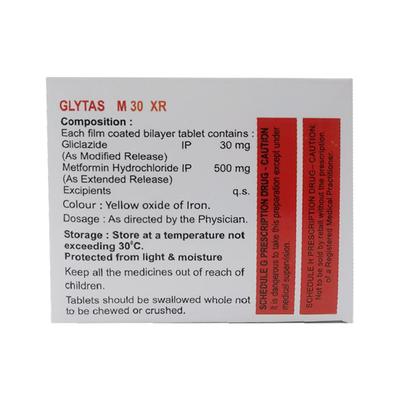GLYTAS M XR 30 Tablet 15's - Diabetes-Ant