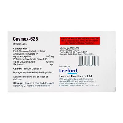 CAVMOX 625 Tablet 10's - Bacterial Infections-Pen