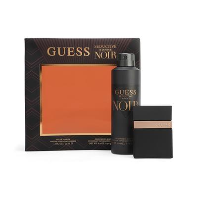 Guess Seductive Noir Homme Set (Eau De Toilette 50ml + Body Spray 170gm) 1's - Men Perfumes (Edt/Edp)