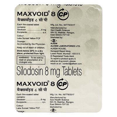 MAXVOID 8 CP Tablet 30's - Bladder And Prostate Disorders-Dru