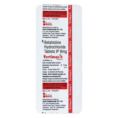 VERTIMAX 8 Tablet 10's - Vertigo-Ant