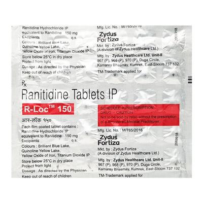 R Loc 150mg Tablet 30'S - Ulcer/Reflux/Flatulence-Aaa