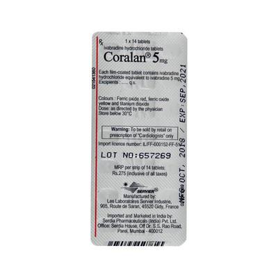 Coralan 5mg Tablet 14'S - Angina