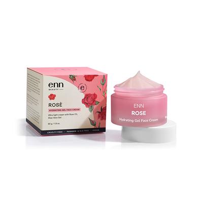 ENN Rose Ultra Light Hydrating Face Cream Infused With Hyaluronic Acid & Aloe Vera Gel 50 gm - Face Moisturizers
