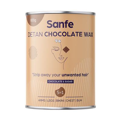 Sanfe Detan Chocolate Wax - Chocolate & Sugar 600 gm - Hair Removal Accessories