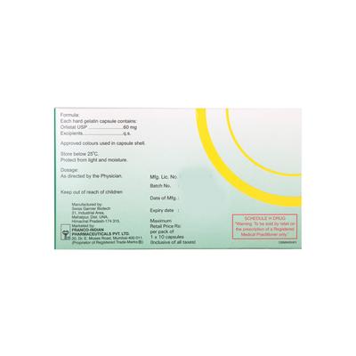 Lipophage 60mg Capsule 10'S - Obesity