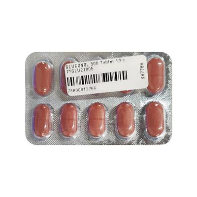 GLUCONOL 500 Tablet 10's - Supplements-Sup
