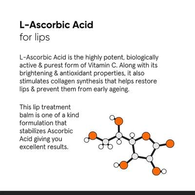 Minimalist 8% L-Ascorbic Acid Lip Treatment Balm with Vitamin E, Radianskin & Gylcerine 12 gm - Lip Balms