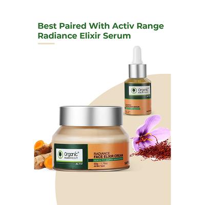 Organic Harvest Activ Radiance Face Elixir Cream - Saffron 50 gm - Face Creams