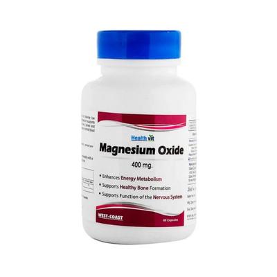 Healthvit High Absorption Magnesium Oxide 400 mg- Capsules 60's - Calcium And Minerals