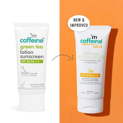 Mcaffeine Green Tea Lotion Sunscreen Spf 50 Pa ++ 50 ml - Body Sunscreen